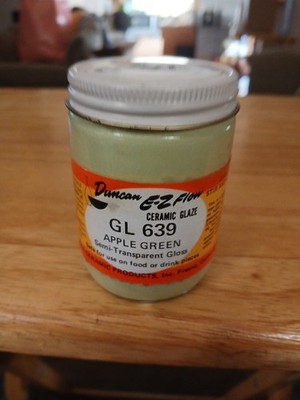 Duncan E- Z Flo Ceramic Glaze Apple Green G L 639 NOS
