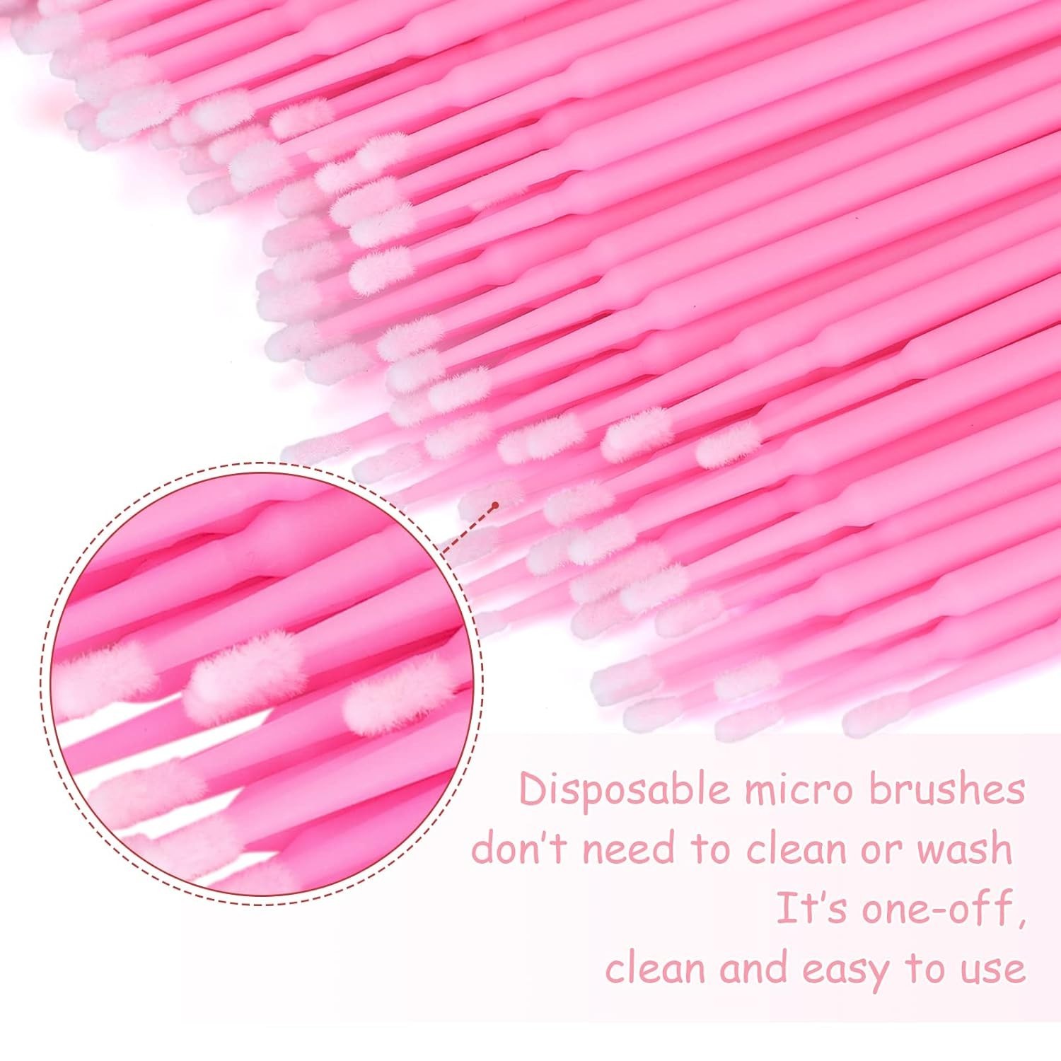 500PCS Cotton Swabs, Disposable Micro Applicators Brush for Makeup and Personal