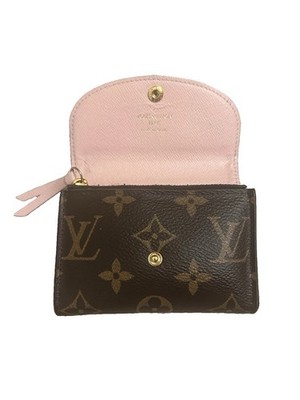 Louis Vuitton Rosalie Monogram Coin Purse Wallet Brown/Rose Ballerine M62361