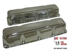 Steel Valve Covers Fits 1968 1979 AMC/Jeep 304 360 390 401 V8 Engines Chrome
