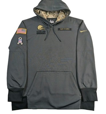 Nike Cleveland Browns Salute To Service Therma Fit Hoodie Mens XL Fleece