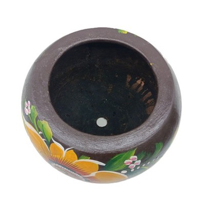 Rustic Clay Pottery Planter Mexican Terracotta Flower Pot Hand