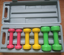 6kg Dumbbell Weights Set with storage box Men Women Home Gym Workout Hardly used