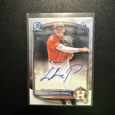 Bowman Chrome 1st Rookie Auto Of Caden Powell Houston Astros 