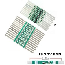 10Pcs 1S 3.7V 3A Li-Ion BMS PCB Battery Protection Board PCM with Belt for 18650
