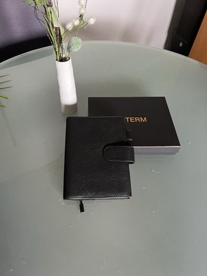 Neue  Moterm Journal Notizbuchhülle Black B6  Scotch Grain Leder NP79 