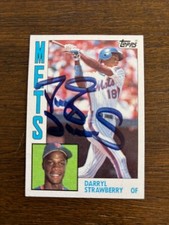 Autograph 1984 Darryl Strawberry Topps #182 card w/ COA and ticket to signing  