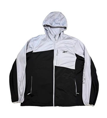 Reebok Men's Lightweight Tech Fleece Hooded Full Zip Sweatshirt Size Large - Image 1 of 4