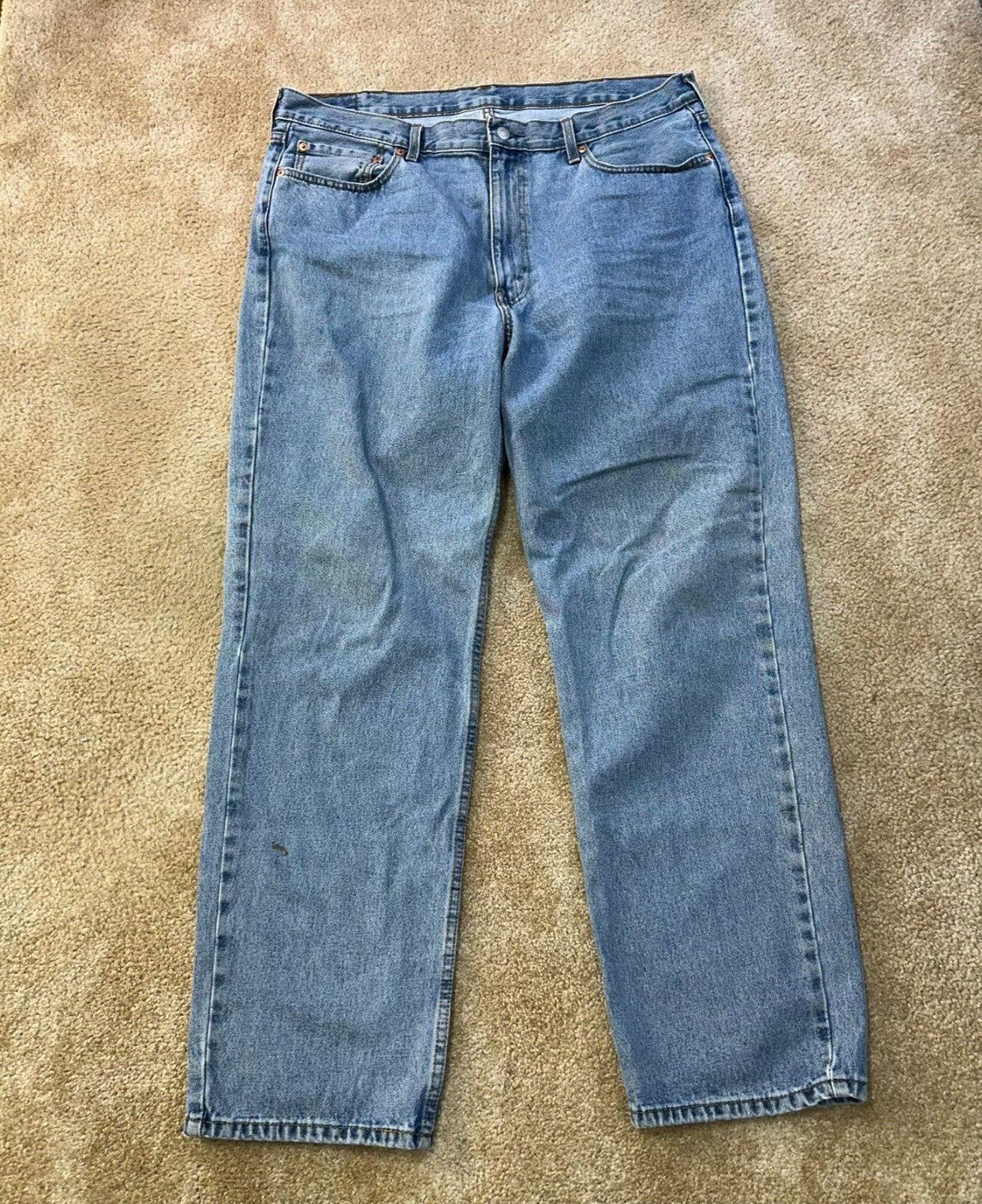 Men's 40x34 Blue Denim Pants Distressed