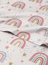 Kids Full Size Rainbow Bed Sheets - 4 Piece Full, 02 - Sparkles