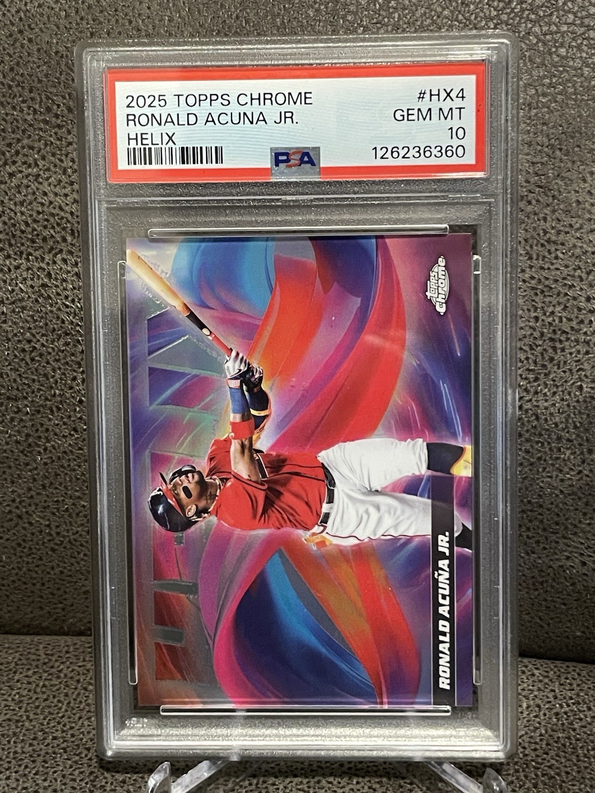 🔥Ronald Acuna Jr. 2025 Topps Chrome Helix Case Hit SSP Atlanta Braves