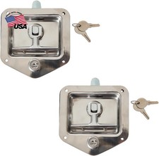 Locking T-Handle Latch 2-Pack Stainless Steel