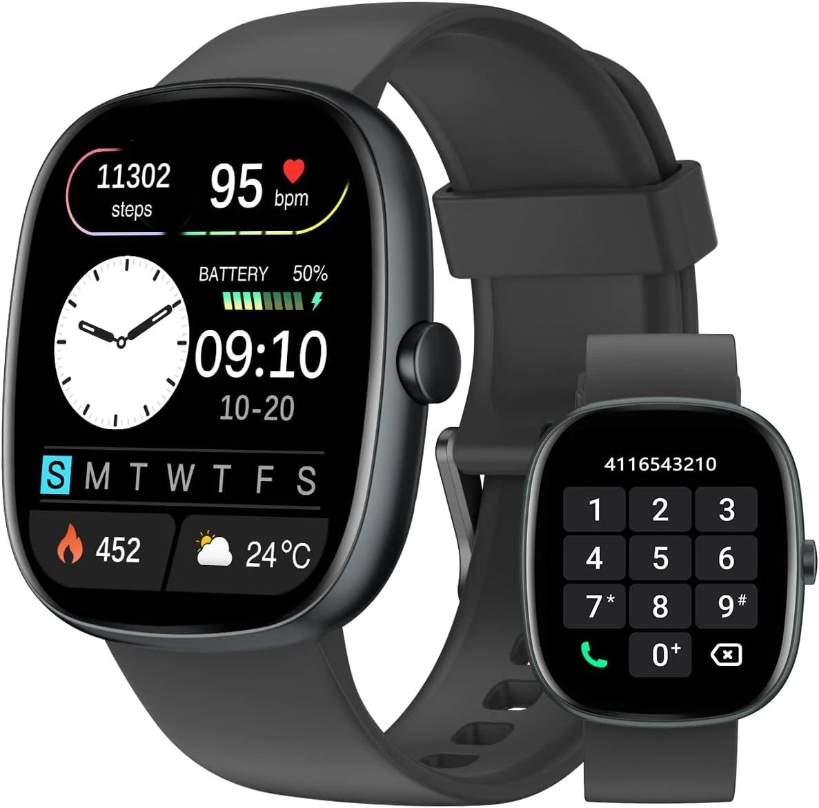 Smart Watch Men Women with Phone Function Wristwatch for iPhone Samsung Huawei