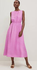 NEW ANN TAYLOR ORCHID GLOW CUTOUT BACK MIDI DRESS SZ 4