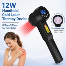 12W Handheld Cold Laser Therapy Device 808nm 905nm for Pain Relief Home Use