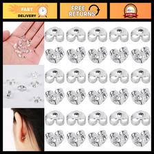 30pcs 15 Pairs 925 Sterling Silver Earring Backs Replacement Secure Ear Lockings