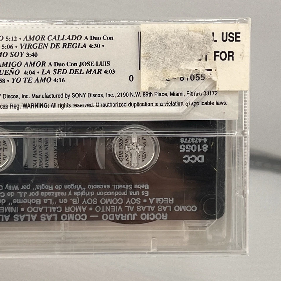 Sealed 1993 Rocio Jurado Como Las Alas Al Viento Promotional Copy Sony Discos - Image 4 of 4