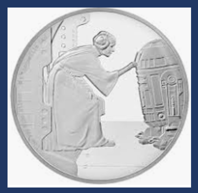2016 Niue New Zealand Disney Star Wars Classic Princess Leia Organa 1 oz Silver