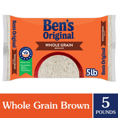 BEN S ORIGINAL Whole Grain Brown Rice, 5 lb Bag
