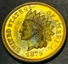 1879 Indian Head Cent 1c Semi Key Date High Grade UNC/BU Attractive Toning