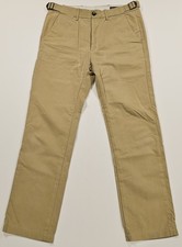 LEVI Dockers Beige D1 Mens Chino Trousers Flat Front  Size W33 L31