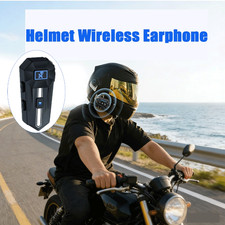 Motorcycle Bluetooth 5.3 Headset Helmet Handsfree Earphones Intercom Speaker Mic