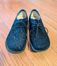 A Alegria Bree Leather Loafers Shoes EURO 39 US 8.5-9 Black Stonewall Lace