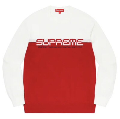 Supreme Split Logo Pullover White - Size Small | eBay