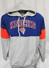 Mens Fanatics NY New York Knicks NBA Basketball Split Body Hoodie Pullover