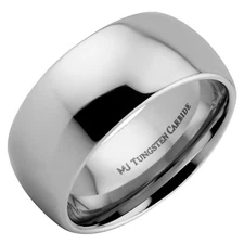 2mm to 10mm Tungsten Carbide Classic Wedding Ring Polished Band