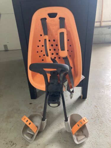 Yepp Mini Bicycle Child Seat, Orange, with mounting bracket