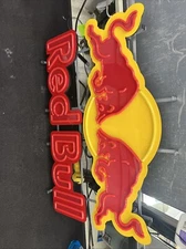 RED BULL LED BAR SIGN MAN CAVE GARAGE DECOR LIGHT RED BULL ENERGY DRINK  27x 39