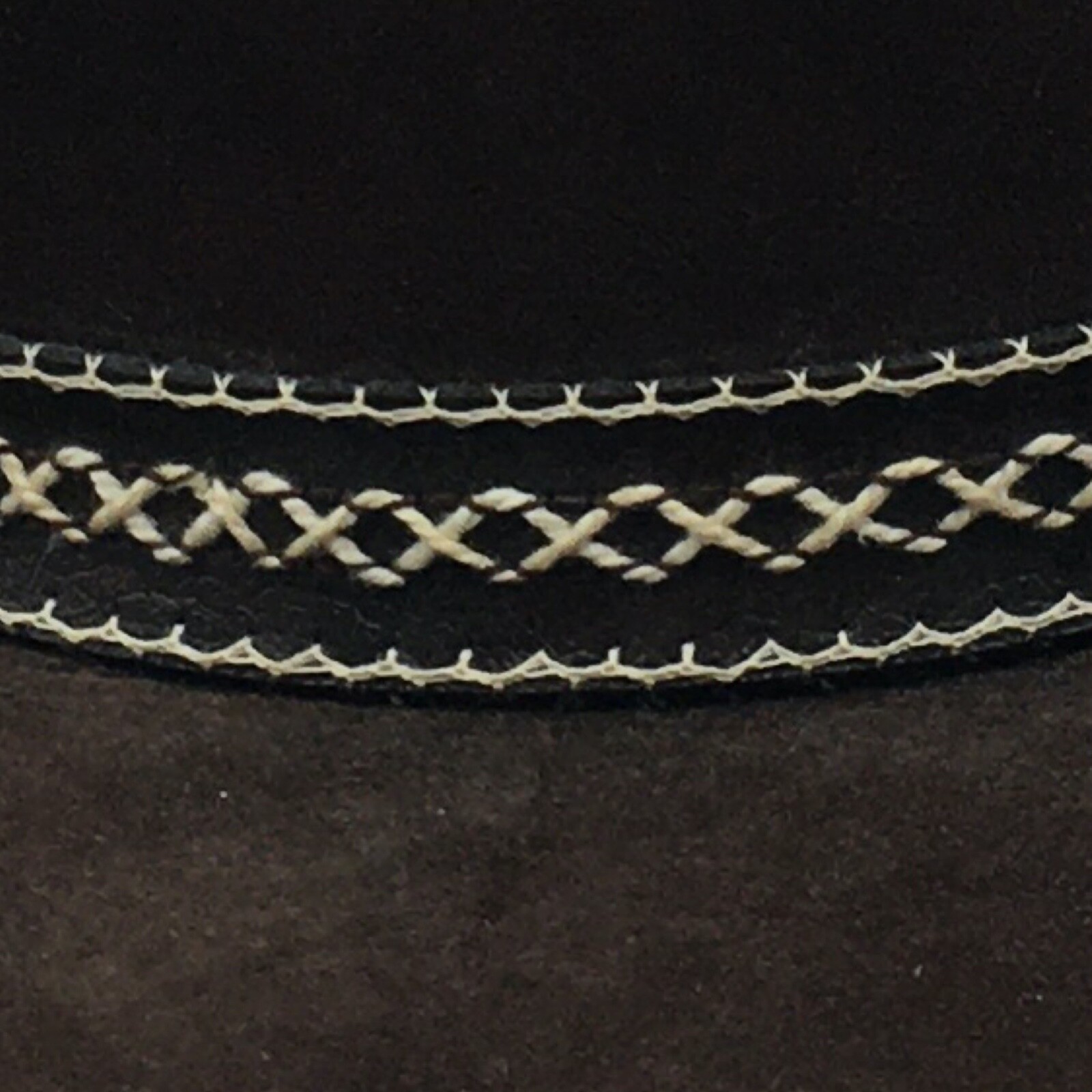 Bailey URollit Western Cowboy Embroidered Hat Band Feather Felt Brown