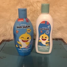 Bundle Of PinkFong Baby Shark Shampoo 10oz  & Baby Shark Lotion 10oz 