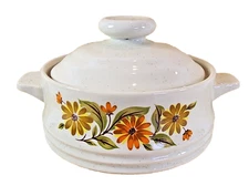 Vintage Capri Bake Serve 'N Store Stoneware Individual Casserole Dish With Lid