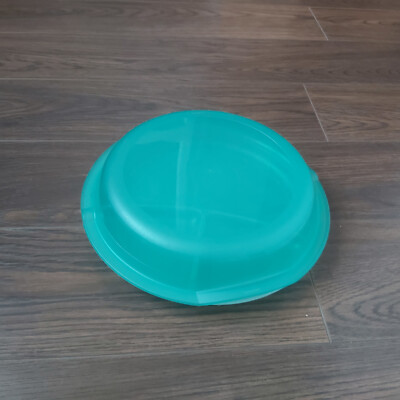 Assiette Compartimentée Tupperware Avec Cloche – Vintage Vert – Rare