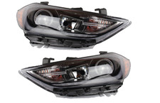 LH & RH Headlights Halogen with LED Accent fits 2017-2018 Hyundai Elantra