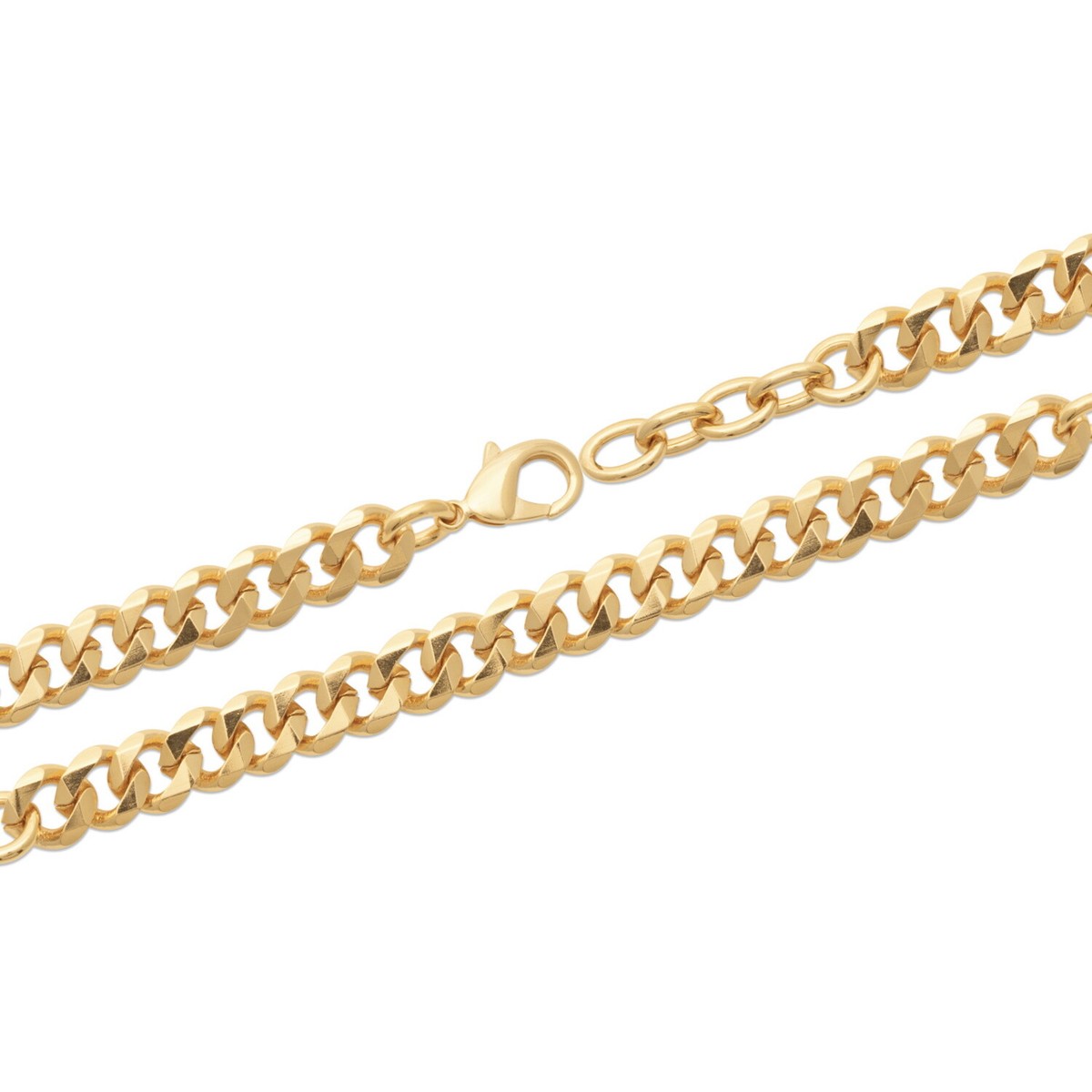 Gourmette Bracelet Plaqué Or 18 Carats - Maille Joaillerie, Poids 48 Grammes (Occasion)