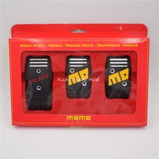 3pcsset Momo R3000 Black Mt Car Aluminum Non Slip Gas Brake Pedal Pad Covers