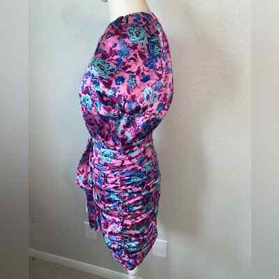 For Love and Lemons Tahiti Floral Cutout Mini Dress Size XS Purple Blue |  eBay
