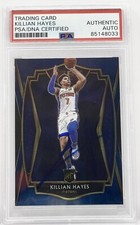 Killian Hayes Signed 2020-21 Select Rookie Card Detroit Pistons PSA/DNA Slabbed