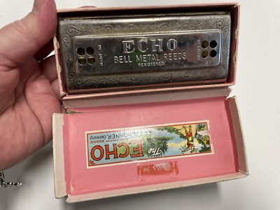 THE ECHO HARP Mundharmonika M. HOHNER Made in Germany mit OVP #STI