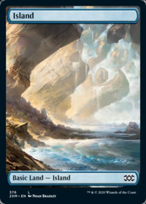 MTG ISLAND 376 FOIL EXC - ISOLA - 2XM FULL ART - MAGIC