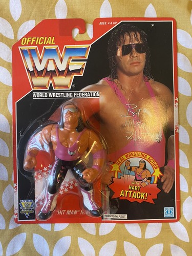 WWF HASBRO BRET HIT MAN HART SERIES 8 MOC WWE...