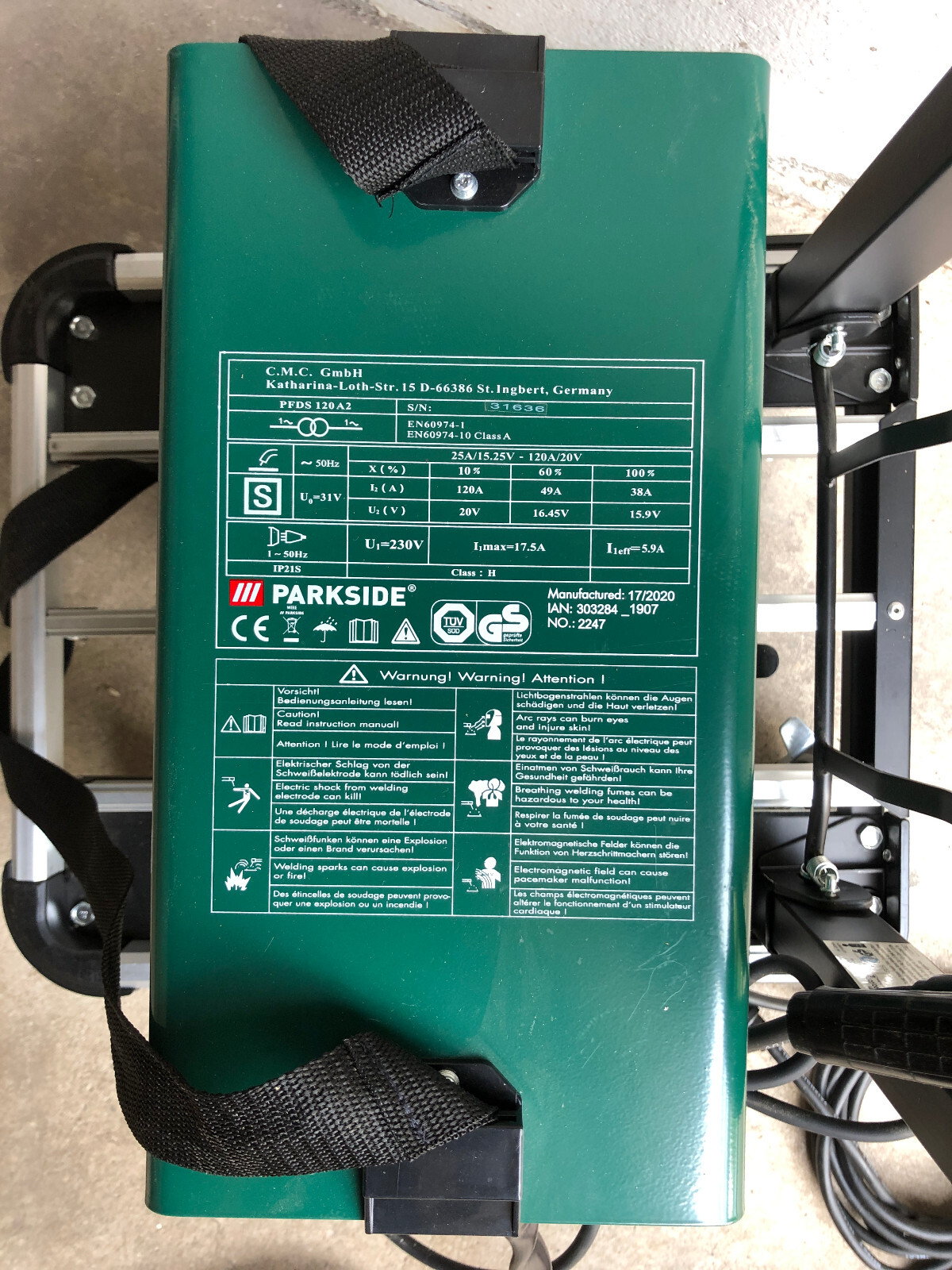 Parkside PFDS 120 A2 Fülldraht-Schweißgerät - Grün online kaufen  