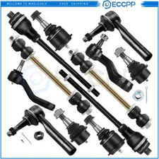 12x For Cadillac Escalade Front Ball Joints Tie Rods Pitman Idler Arm 2002-2006
