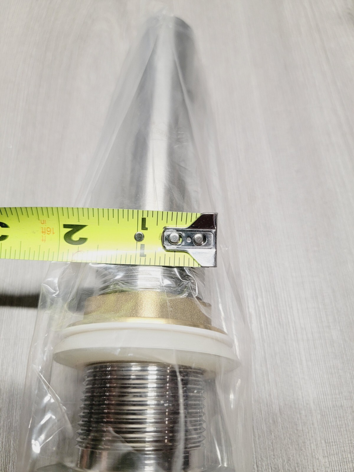 1.75 in. Push Pop-up Vessel Sink Drain without Overflow in Brushed Nickel-...