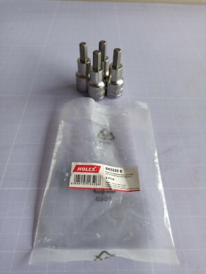 HOLEX 6-kant-Schraubendreher-Einsatz 1/2'' 8 mm 4 Stück(6 /st)