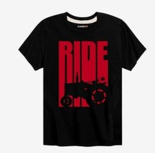 Case IH Black Retro Ride Tractor IH Youth Short Sleeve T-Shirt