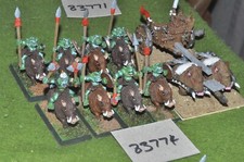 28mm fantasy goblin chariot (plastic) & boar escort (metal) warhammer (83774)